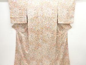 本加賀型友禅　花鳥模様小紋着物